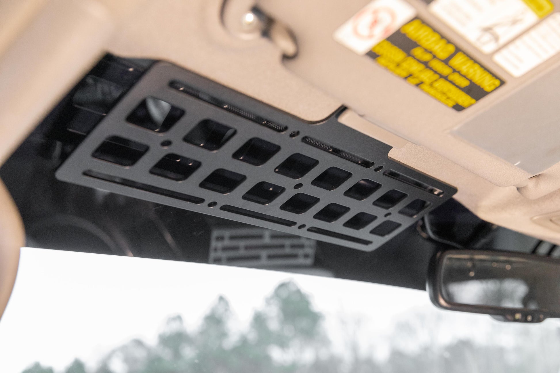 4th gen 4runner mod interior overhead storage gear molle panel mounting bracket for interior accessories.