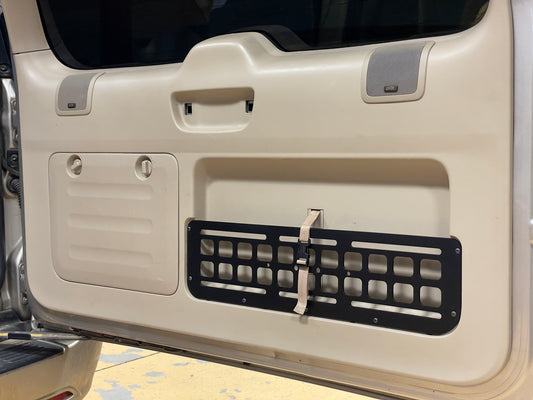 Lexus gx470 rear door hatch offroad and overland molle panel gear storage net delete. Replace your stretched out net with our no drill mounting bracket.